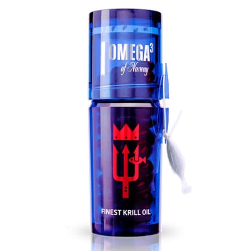 Premium Krill Kapseln im exlklusiven Acryl Container in Azur blau